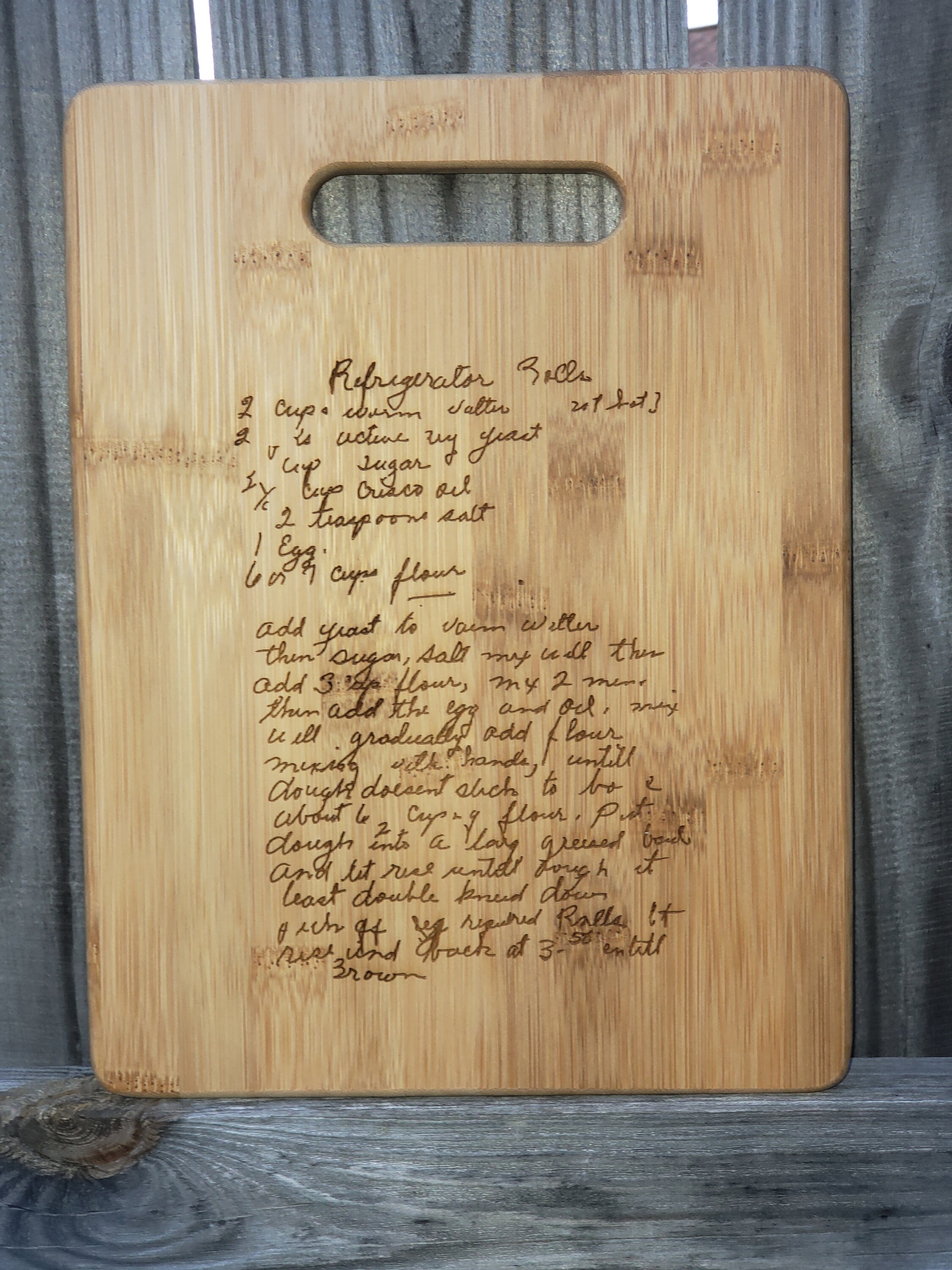 Handwritten recipe cutting board send a picture of your Etsy