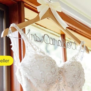 Wedding hanger, bride hanger, wedding dress hanger, bridal hanger, bride, dress hanger, personalized hanger, wedding hangers, mrs hanger