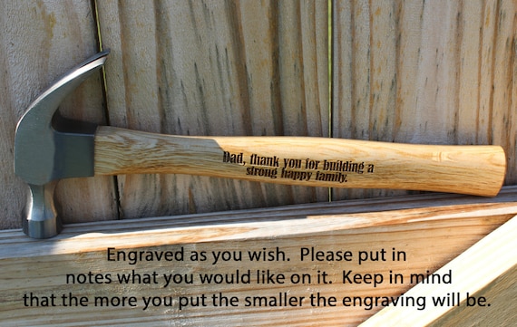engraved hammer for dad