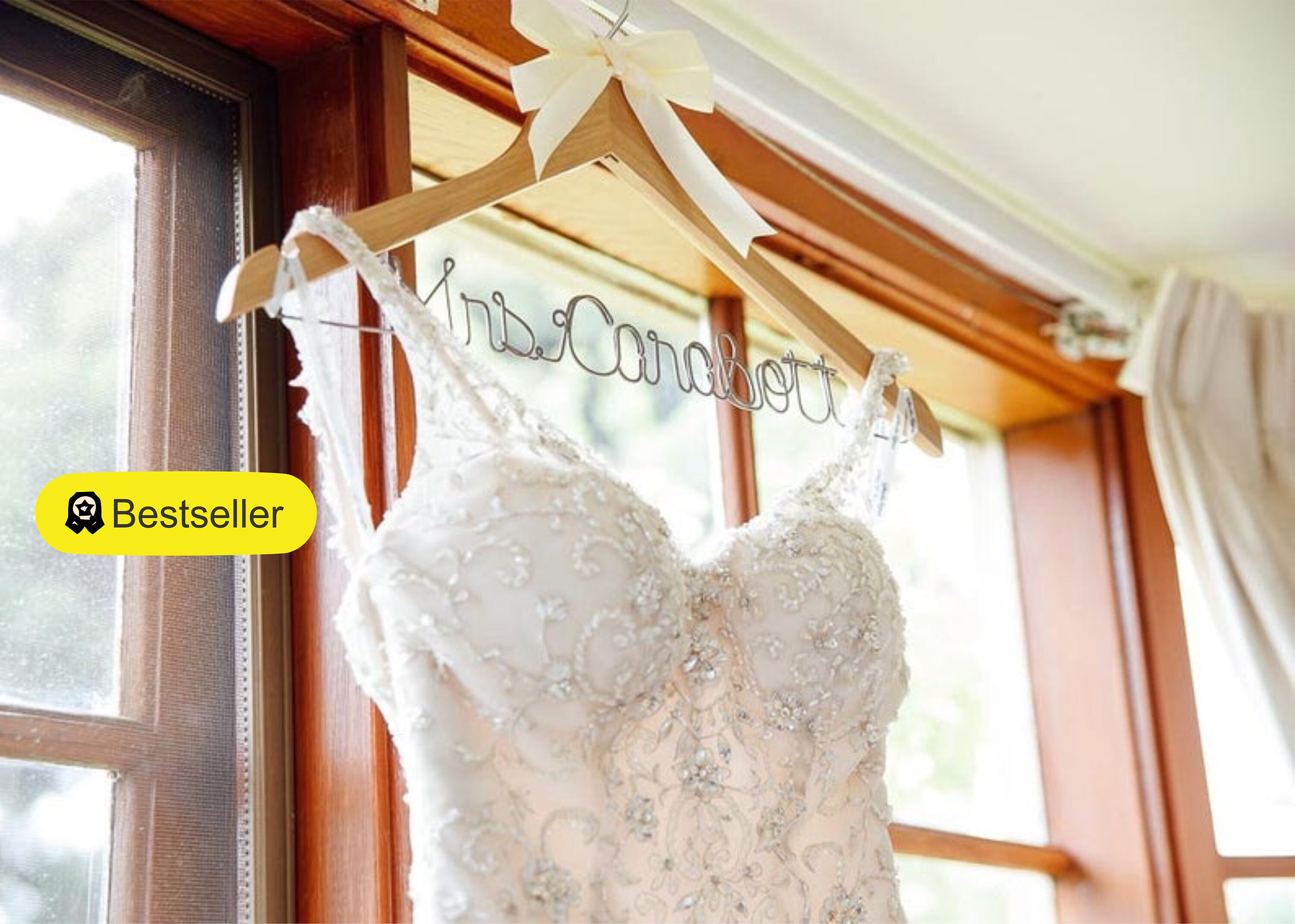 Wedding Hanger Bride Hanger Wedding Dress Hanger Bridal Hanger