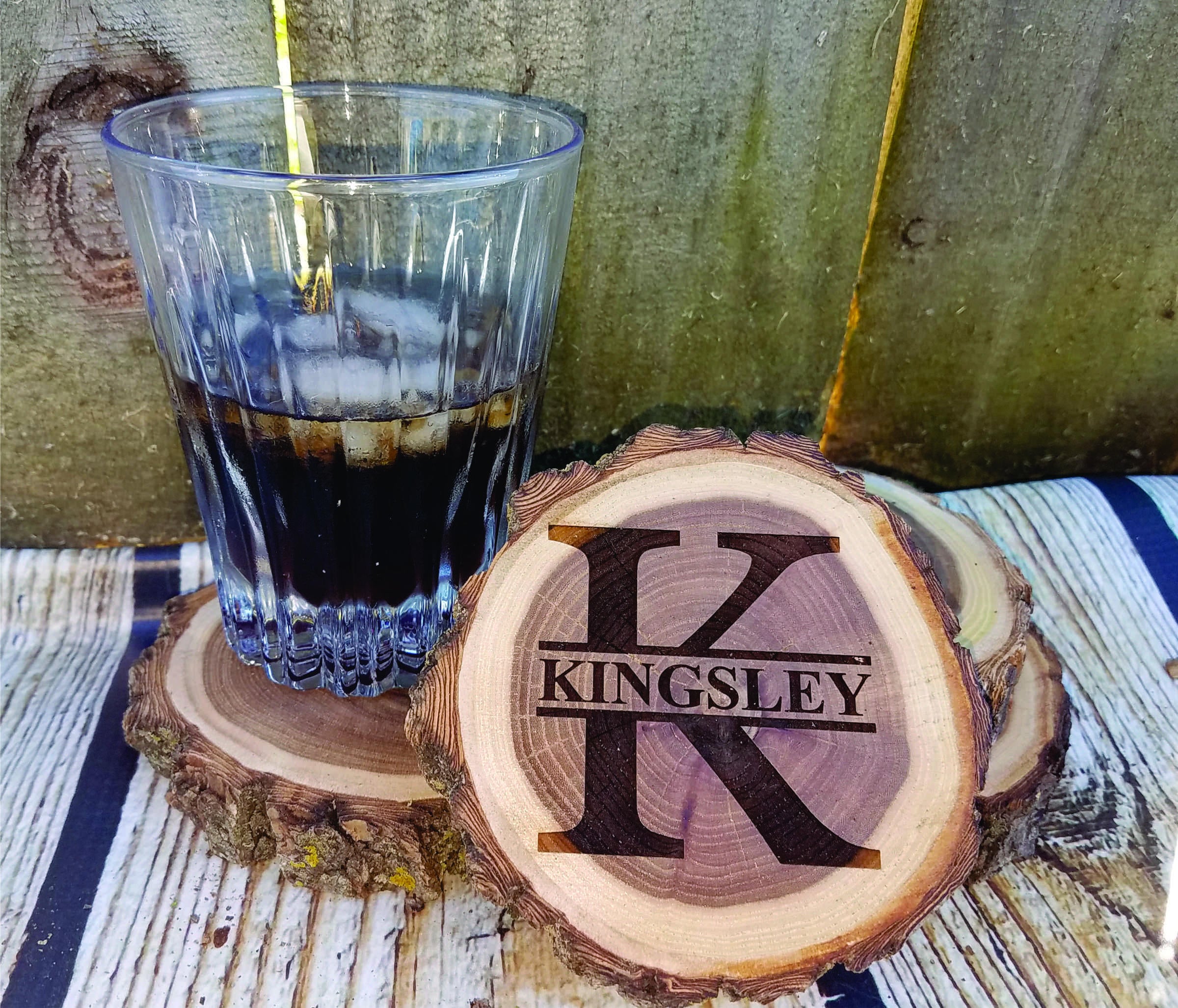 rustic wood coaster custom wood coasters Personalized Coasters engraved