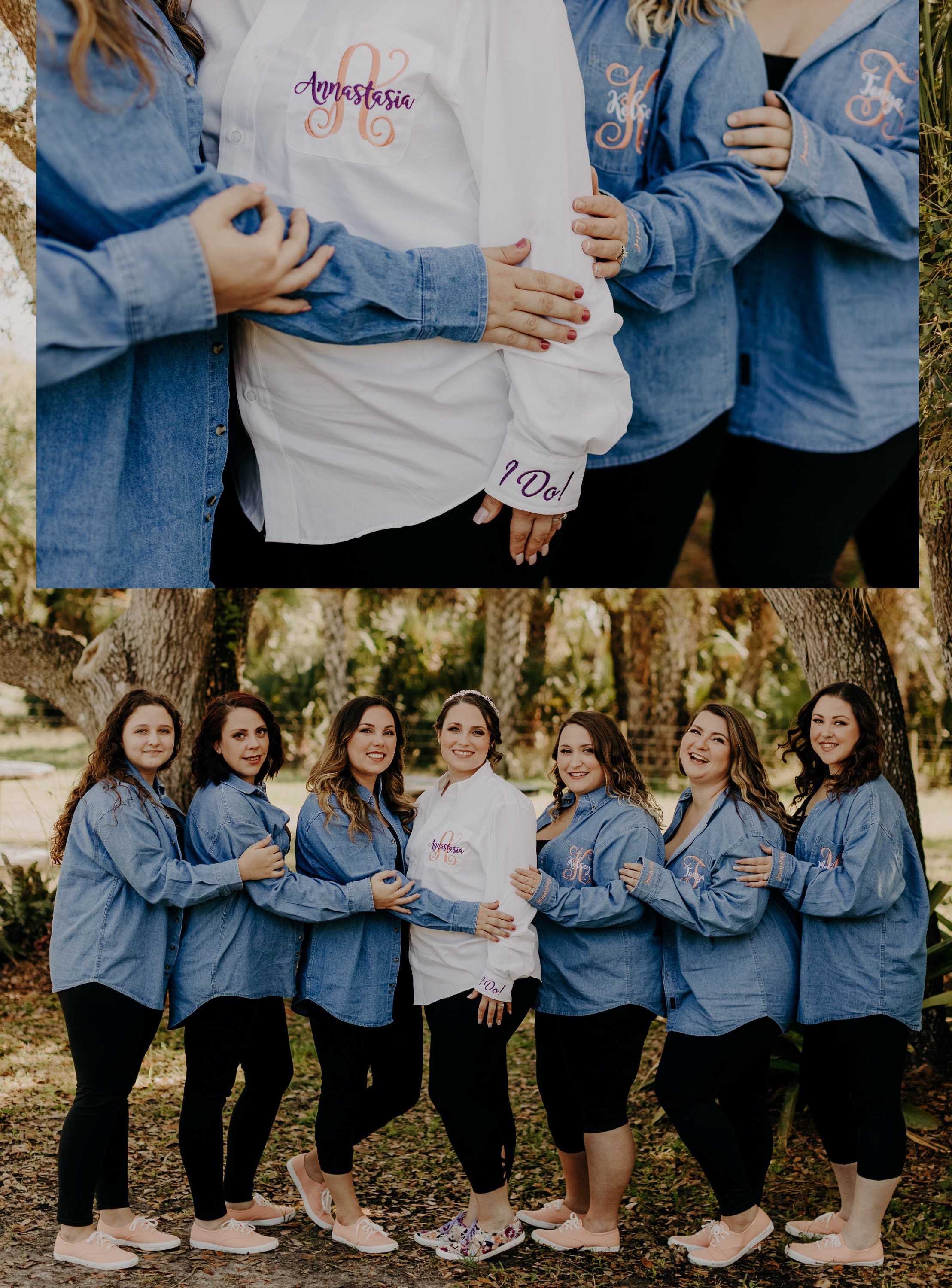 Bridal shirt, Bride long sleeve shirt, wedding getting ready shirt, bridesmaid button down, Bride shirt, bridesmaid shirt, monogrammed shirt