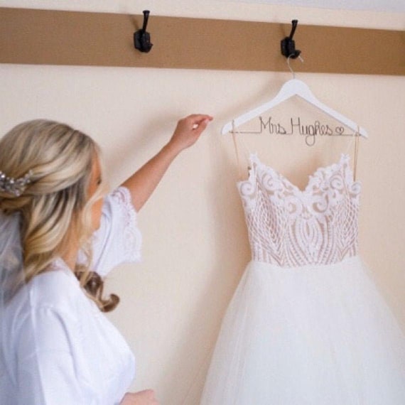 Wedding Hanger Bridal Hanger Wedding Dress Hanger Bride Hangers for Wedding Dress Gift for Bride Personalized Hanger Unique Wedding Etsy