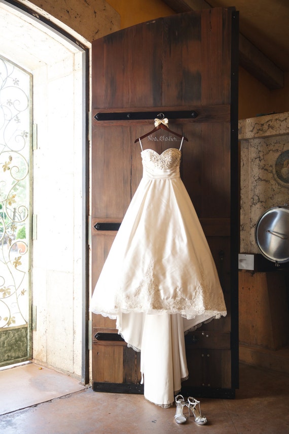 Wedding Dress Hanger, Bride Gift, Rustic Wedding, Rustic Chic