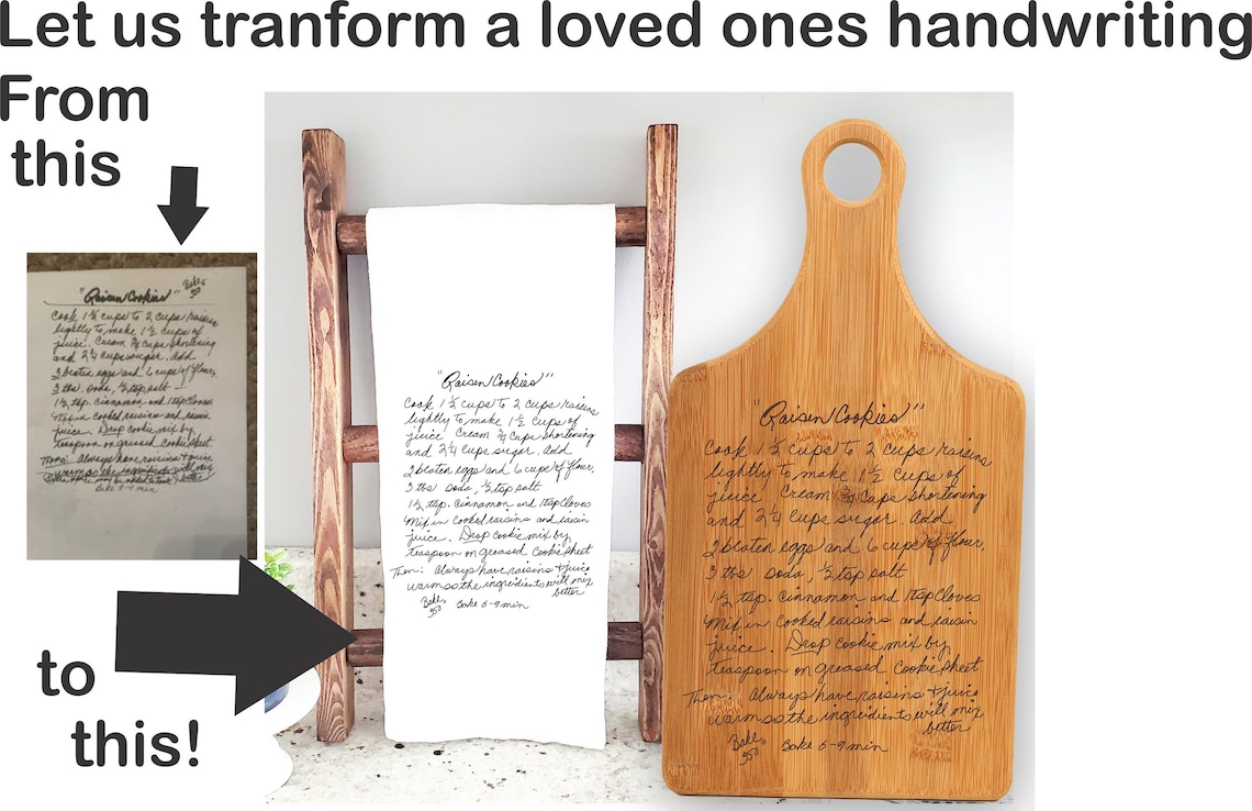 Personalized Cutting Board Preserve Loved Ones Handwriting Etsy