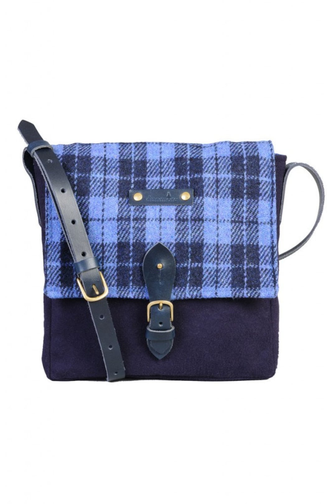 Sale, Harris Tweed Satchel, Harris Tweed Cross Body Bag, Harris Tweed Purse, Navy and Blue