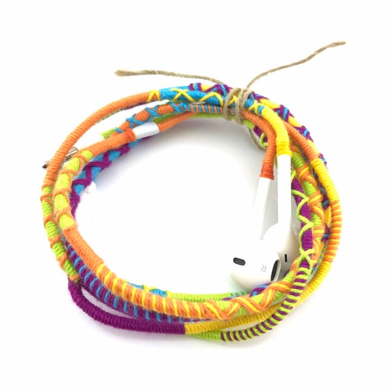 Wrapped Colorful Earbuds Handwrapped Multicolor Earbuds Etsy