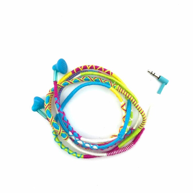 Wrapped Colorful Earbuds Handwrapped Multicolor Earbuds Etsy