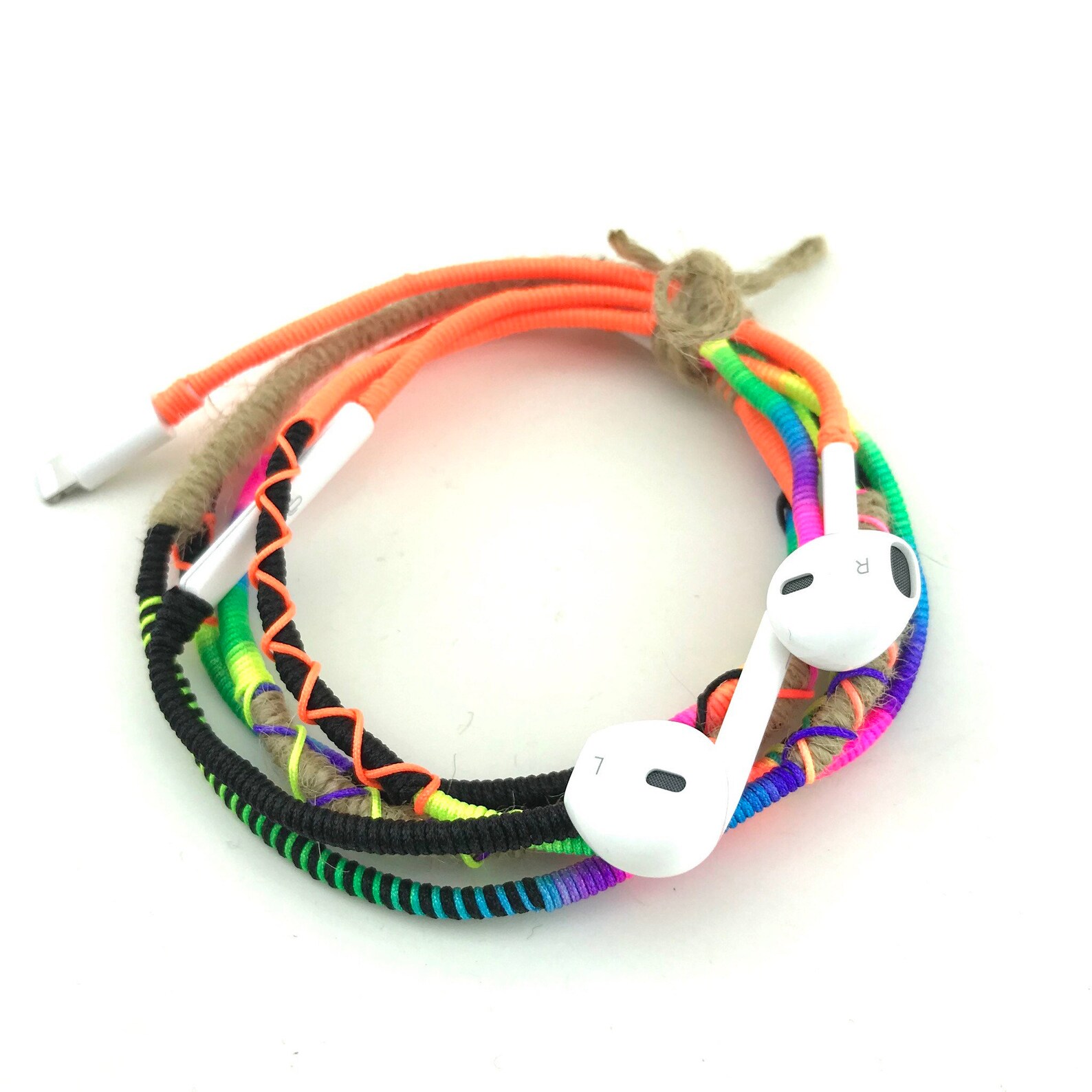 Earbuds Wrapped Earbuds Iphone Earbuds Colorful Earbuds Etsy