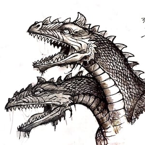 Two Headed Dragon by YoltonsArt