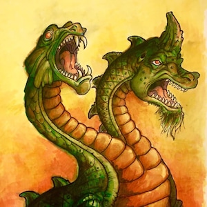 Two Headed Dragon 3 by YoltonsArt
