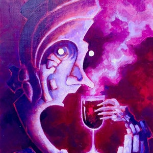Wine Snob Print by YoltonsArt