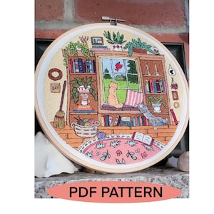Hand Embroidery Pattern. Digital Download. Cozy Cats Pattern. PDF. Tutorial. Embroidery Download. Cat Embroidery Pattern. DIY Embroidery.