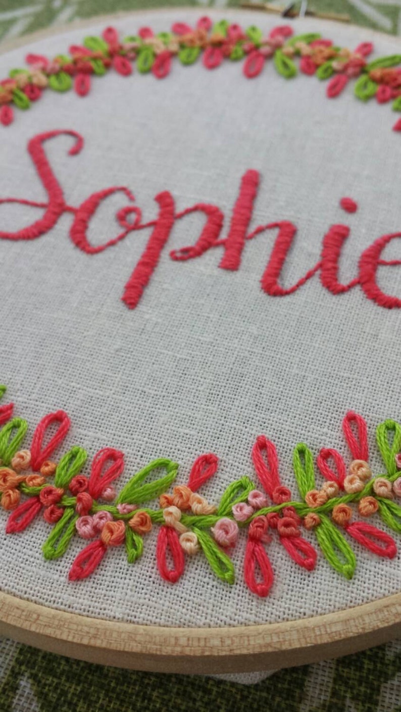 Hand Embroidery. Hoop Art. Name. Personalized Embroidery. | Etsy