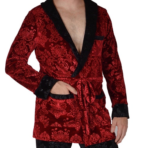 Signature Hugh Hefner Inspired Velvet Smoking Jacket & (optional) Lounge Pants shops Costume // Hugh Hefner Robe Costume