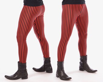 Pink Striped Steampunk Leggings Pirate Pants Circus Etsy