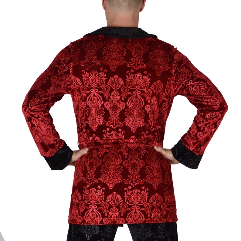 Signature Hugh Hefner Inspired Velvet Smoking Jacket // Hugh Hefner Robe Costume image 6