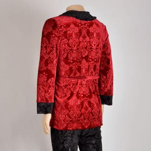 Signature Hugh Hefner Inspired Velvet Smoking Jacket // Hugh Hefner Robe Costume image 4