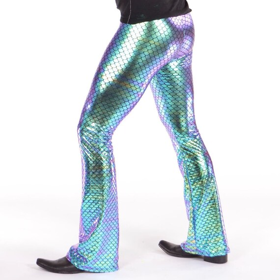 Men's Merman Flare Green Holographic 