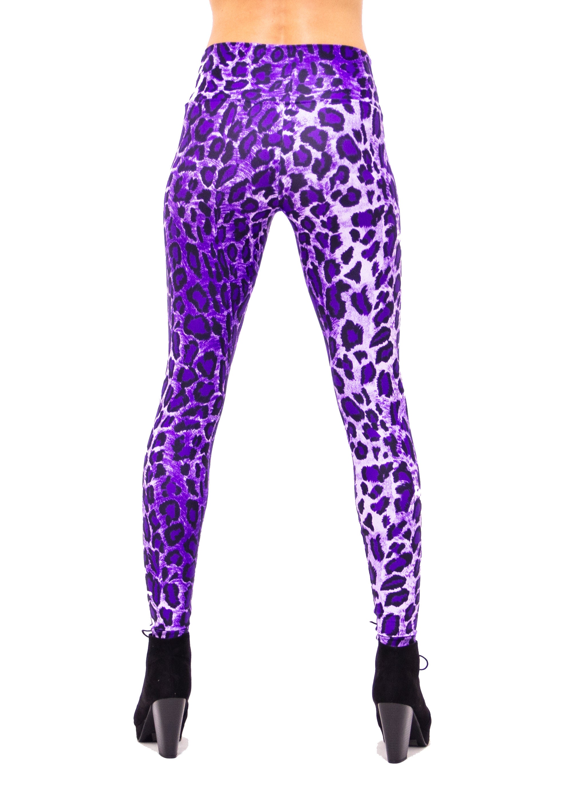 Magic Box Womens 80s Neon Leopard Print Leggings 