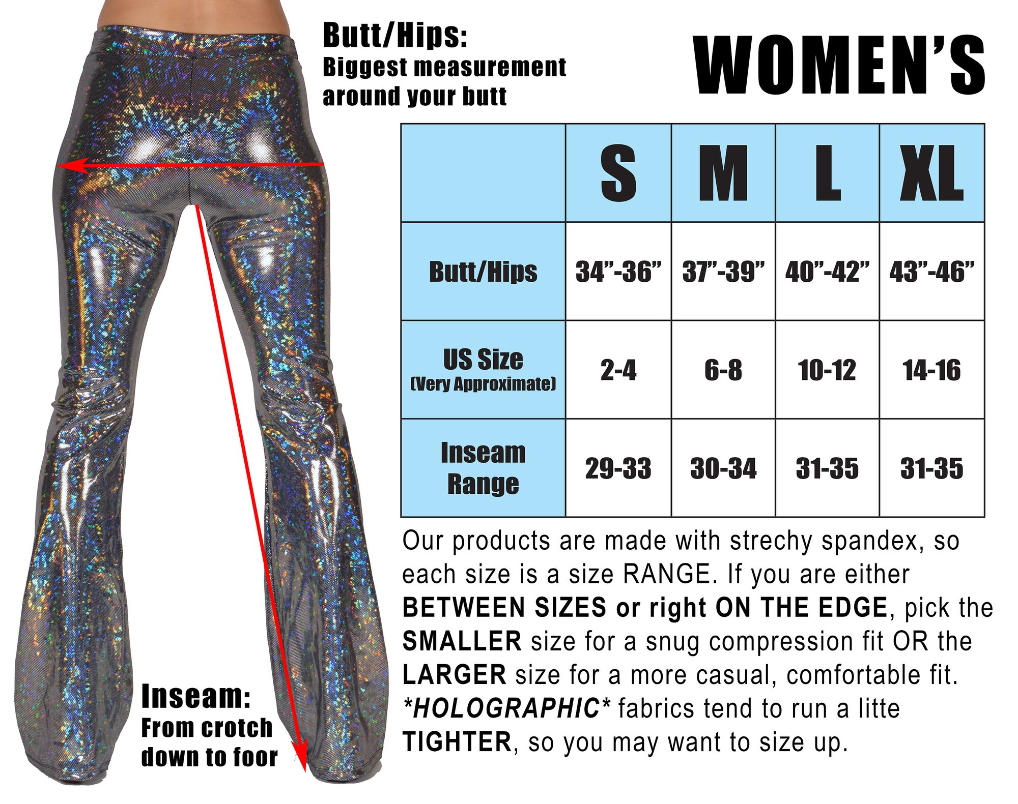 Mermaid Colors Holographic Leggings Women's Wide Waistband