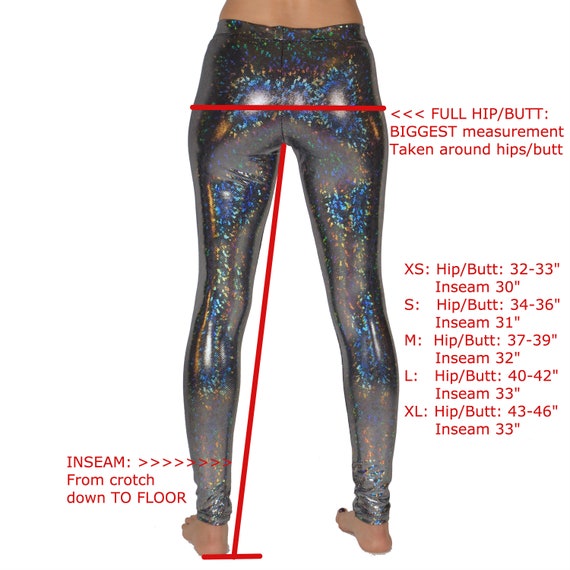 Womens Mermaid Mettalic Leggings Fish Scale Holographic Skinny Shiny Disco  Pants
