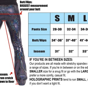 Disco Daze Men's Flared Holographic Pants Trippy Triangle Men's Festival Bell Bottoms image 4