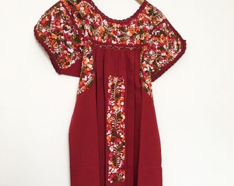 Mexican embroidered dress, Oaxaca dress, Pure Love Dress, San Antonio, Mexican Dress, Antonino, Mexican style, 70s dresses, Mexican Wedding