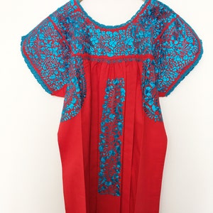 Mexican embroidered dress, Oaxaca dress, Pure Love Dress, San Antonio, Mexican Dress, Antonino, Mexican style, 70s dresses, Mexican Wedding