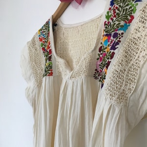 Blouse Mexicaine, Mexico Top brodé sur l'épaule, taille S,M,L,XL,XXL, oaxaca Top, fait main