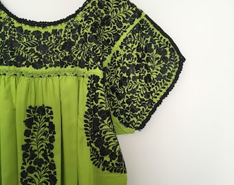Mexican embroidered dress, Oaxaca dress, Pure Love Dress, San Antonio, Mexican Dress, Antonino, Mexican style, 70s dresses, Mexican Wedding