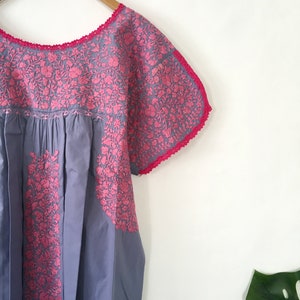 Robe brodée, L/XL, San Antonino, Oaxaca, splendide broderie abondante, pour les amoureux du style bohème, ethnique