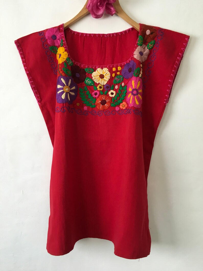 Top  Floral Shirt Mexican Top Embroidered Top Embroidered Shirt Womens Shirt Handmade Shirt Mexican Shirt