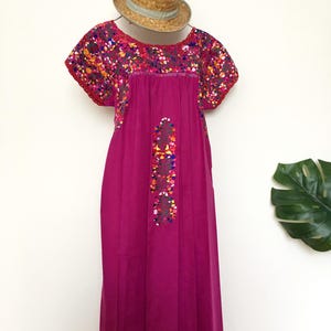 Mexican embroidered dress, Oaxaca dress, Maxi Dress, San Antonio, Mexican Dress, Antonino Dress, Mexican style, 70s dresses