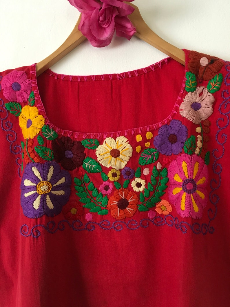 Top Floral Shirt Mexican Top Embroidered Top Embroidered Shirt Womens Shirt Handmade Shirt Mexican Shirt