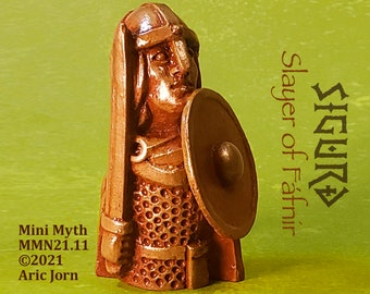 Sigurd, the slayer of Fafnir from the Saga of the Volsungs. The Mini Myth Collection® Norse Viking Mythology figure Poetic Edda Pagan altar