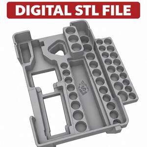 Destornillador de trinquete Milwaukee Packout M12 de 3/8" (modelo 2457-20 + 2567-20 de alta velocidad) con inserto Shockwave 48-22-8435 - ARCHIVO STL DIGITAL