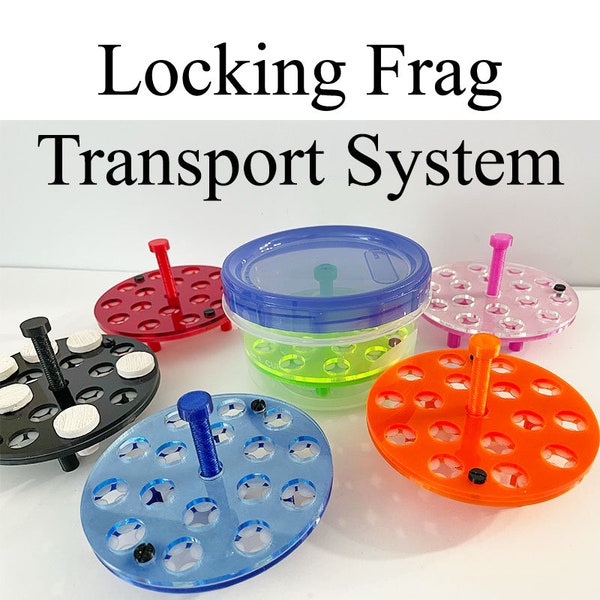 14 Frag Plug Rack Locking Coral Travel Cup System