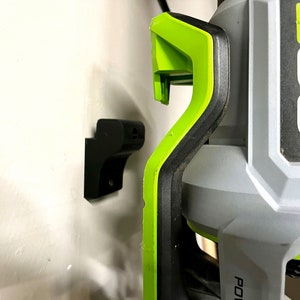 EGO 530, 615, 650, 670, 765 Leaf Blower Wall Tool Mount - Allows vertical mounting of Ego Blowers with Battery Attached