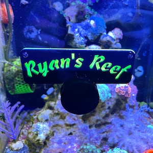 Custom 3.75" Wide x 2.31" height acrylic neon sign for inside your Aquarium Tank - Small