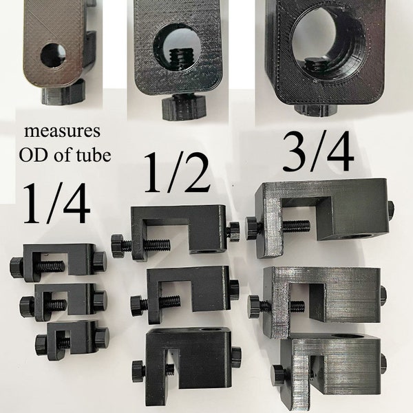 Up to 1" od outer dimension hose tubing clamp/bracket - perfect for filling aquarium or tank, sumps, ato, etc. (1/4, 1/2, 3/4, 1in)