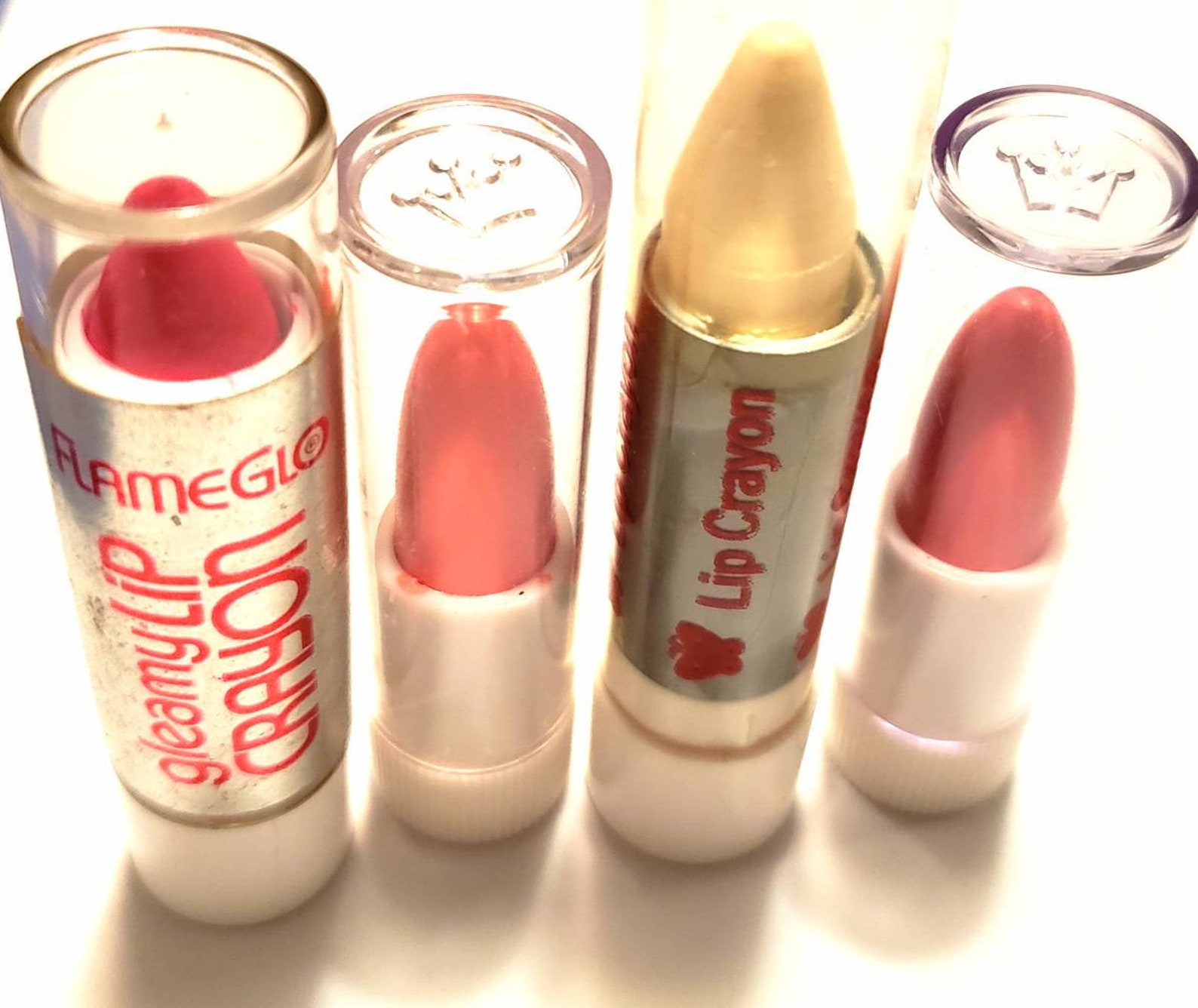 70s Lipsticks FLAMEGLO DuraGloss Lip CRAYONs Pink Peach Etsy