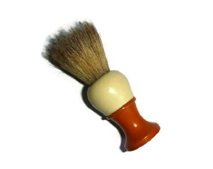 Bakelite Shaving Brush Vintage Shave Brush With Badger Hair Etsy