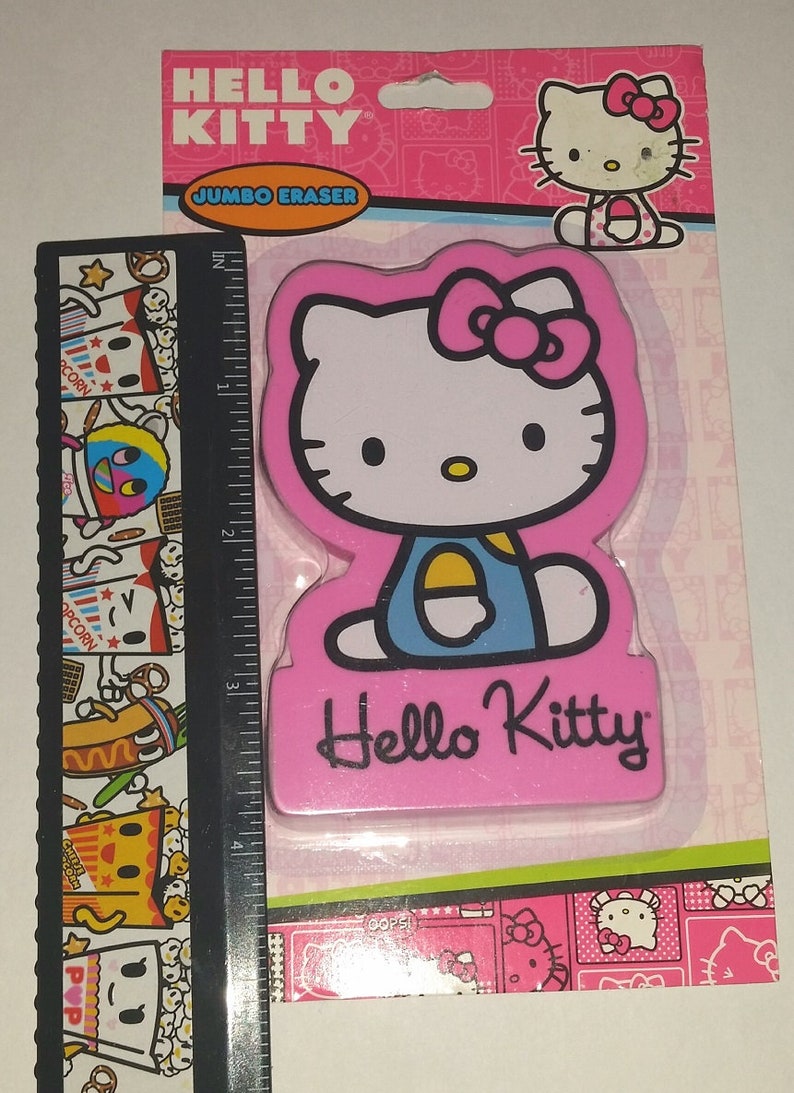 FREE Gift JUMBO Pink Hello KITTY Eraser Sanrio Hello Kitty Kawaii Eraser Cute Cat Stationery Giant Animal Cat Eraser Easter Basket Filler