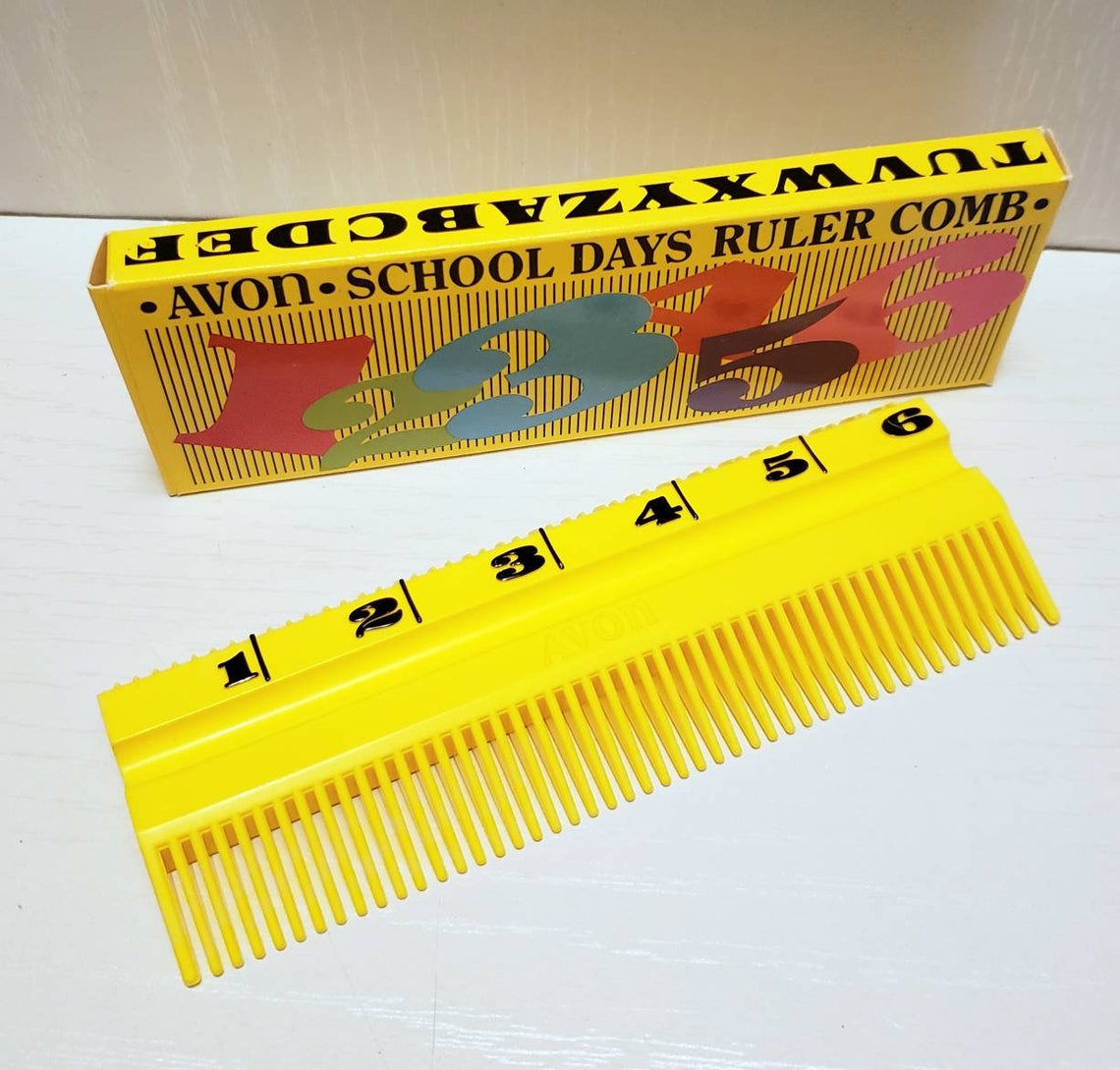 New 70s Avon RULER COMB School Days Hair Comb Vintage Avon Etsy