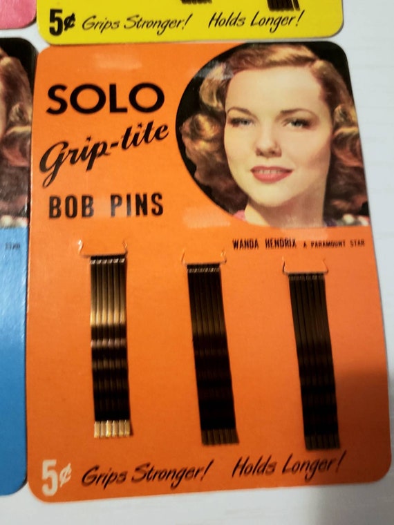 New on Card 1940s Bobby Pins Vintage SOLO Hair Pin