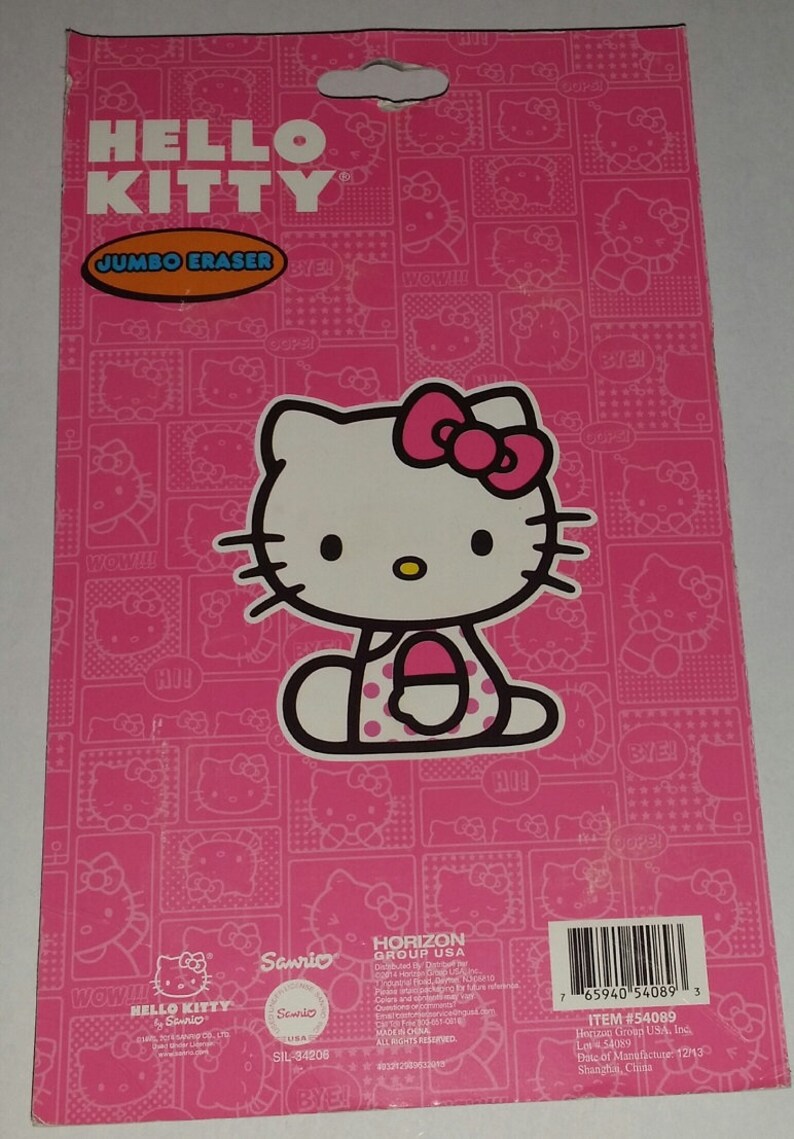 FREE Gift JUMBO Pink Hello KITTY Eraser Sanrio Hello Kitty Kawaii Eraser Cute Cat Stationery Giant Animal Cat Eraser Easter Basket Filler