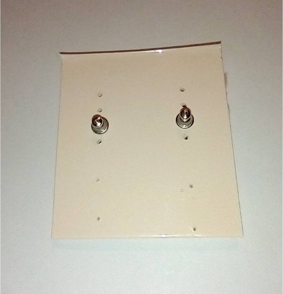 80s New CORO Orange Red Geometric Earrings, Pierc… - image 6