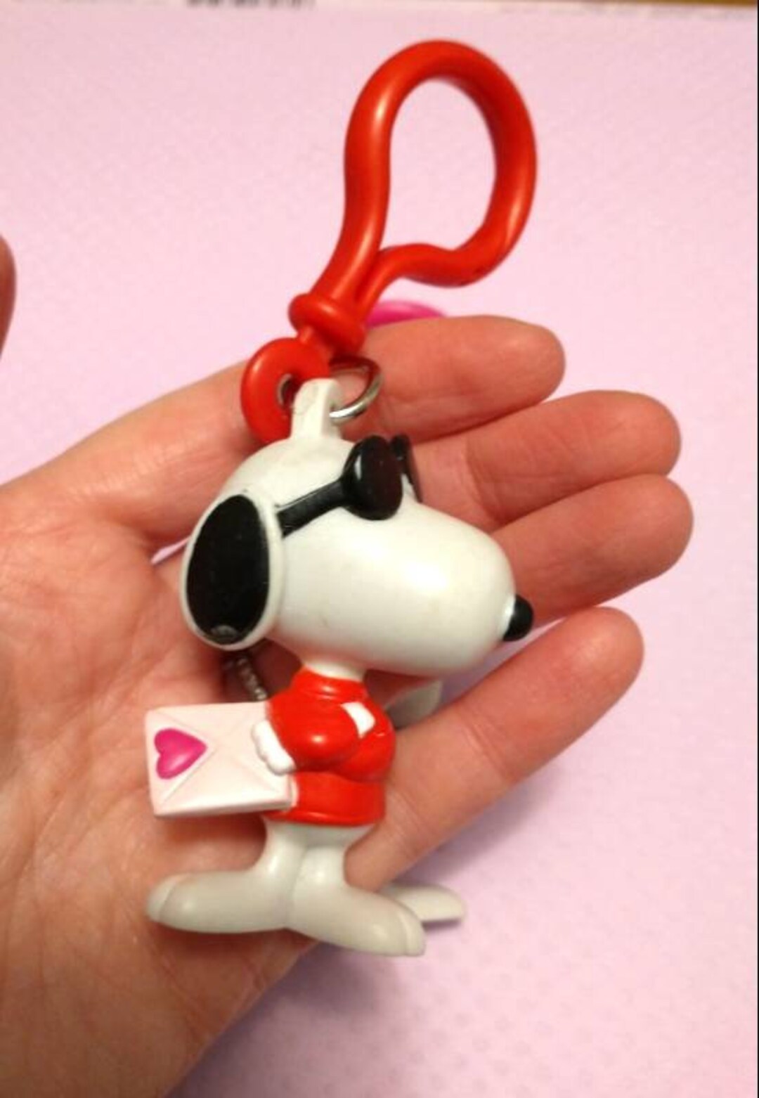 Vintage Snoopy JOE COOL Keychain Love Letter Valentine Snoopy Keyring Peanuts Key Chain Bag ...