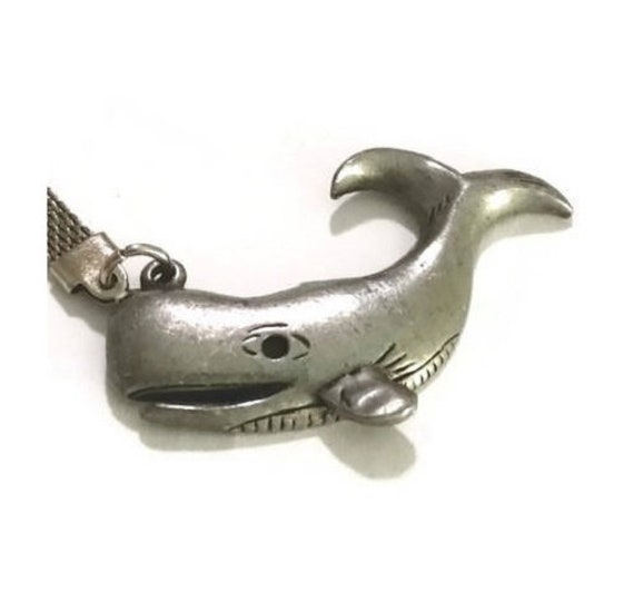 60s NEW MOBY Dick WHALE Keychain Pewter Sperm Whale K… Gem